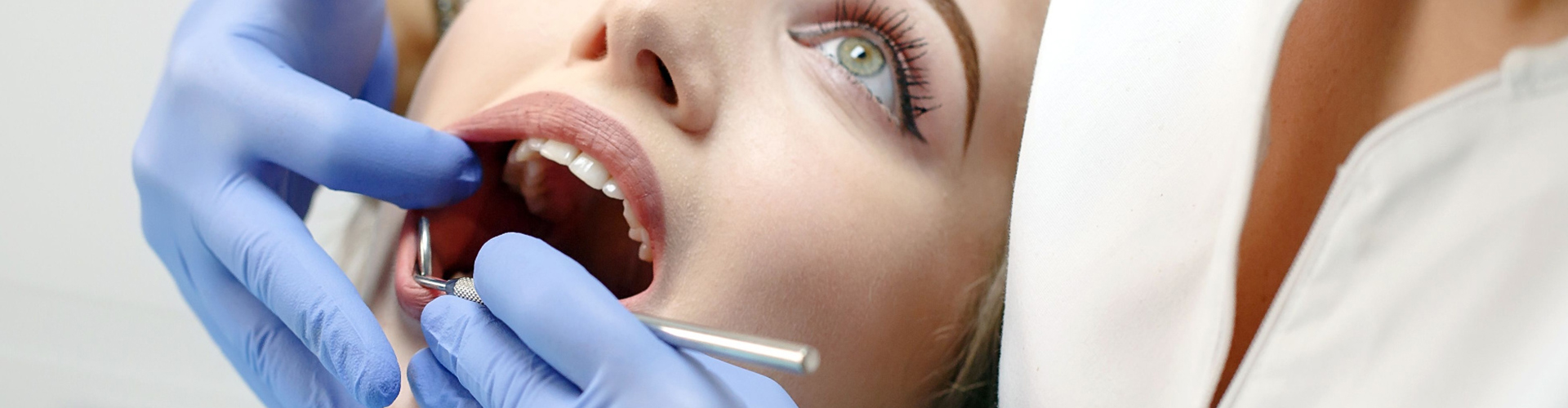 woman having a dental exam