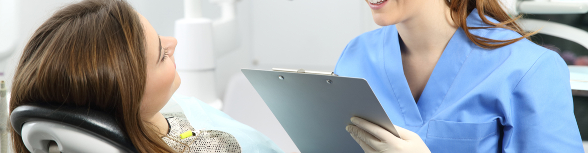 woman having a dental consultation